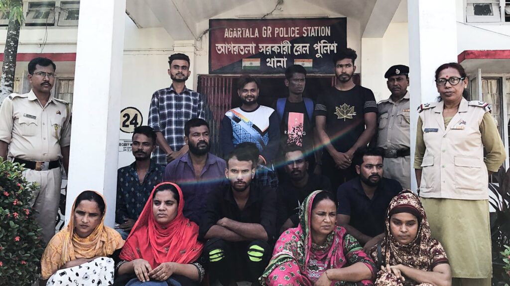 Tripura: 11 Bangladesh Nationals & 3 Touts Arrested In Crackdown On Illegal Infiltration At Agartala...