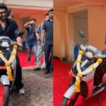 Arjun Kapoor Buys Electric Scooter Worth ₹1.10 Lakh, Distributes Sweets To Paps (VIDEO)