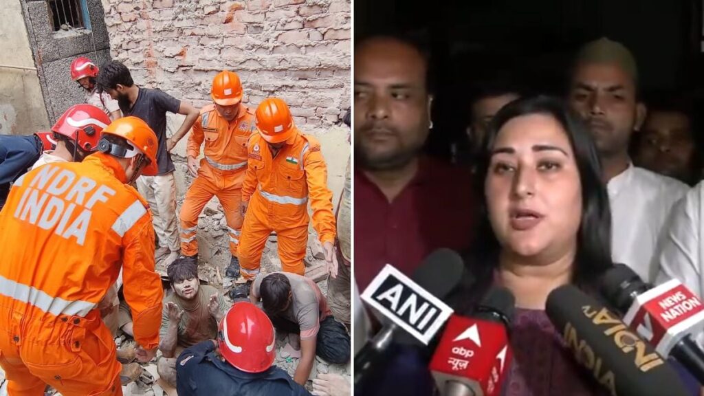 Delhi: 4 Dead, Over 14 Injured In Karol Bagh Building Collapse; BJP MP Bansuri Swaraj Blames AAP...