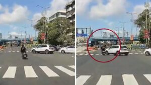 Mumbai Accident: Dashcam Video Shows High-Speed Crash At Marine Drive As 2-Wheeler Dashes Into...