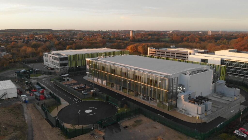 Kao's data centre in Harlow is shown