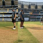 Pitch Scanning! New Zealand Team Captured Checking Wankhede Surface Ahead of IND vs NZ 3rd Test; See...