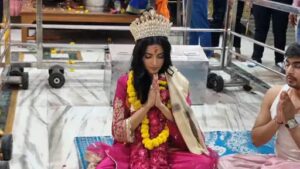 Miss India Nikita Porwal’s Crown Sparks Debate As She Wears It During Worship At Ujjain’s...