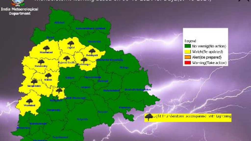 रविवार की बारिश ने हैदराबाद को अचंभित कर दिया, और बारिश की उम्मीद है