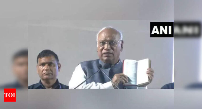 ‘Sahab, ismein sab kuch likha hai’: Kharge slams Modi’s ’empty Constitution’ remarks, urges Congress to send PM a copy | India News