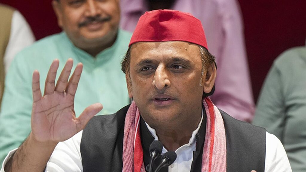 Samajwadi Party chief Akhilesh Yadav criticises BJP’s negative ‘batenge toh katenge’ slogan