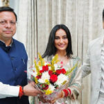 Newlyweds Surbhi Jyoti, Sumit Suri Meet Uttarakhand CM Pushkar Singh Dhami: