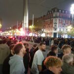 BEST QUALITY AVAILABLE Handout photo issued by Artur Martins of people waiting in Dublin for a non-existent Halloween parade. Groups congregated on O'Connell Street on Halloween night after posts online suggested there would be a spectacle there from 7pm. Just before 8pm, Gardai posted on social media site X to appeal to people to leave. Picture date: Thursday October 31, 2024.