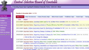 Bihar Police Constable PET Admit Card 2024 Out At csbc.bihar.gov.in; Know How To Download