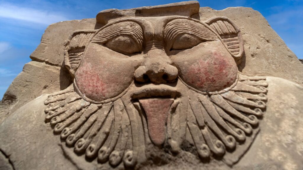 A portrait of the ancient god, Bes, left in the Egyptian town of Dendera. Pic: iStock