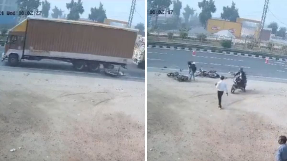 Terrifying Video: Bikers Crushed To Death As Speeding Truck Hits From Behind On Highway In UP’s...