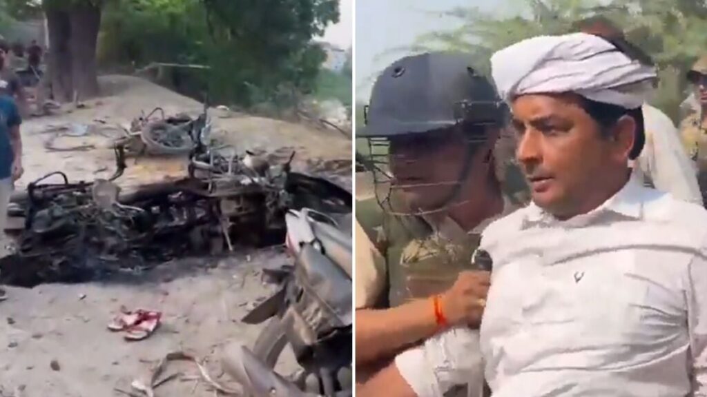 Teargas, Torched Vehicles As Rajasthan MLA Candidate Naresh Meena Arrested For Slapping SDM (VIDEO)