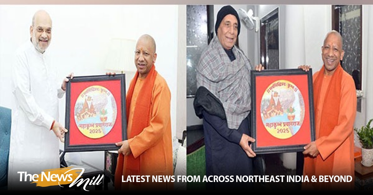 Yogi Adityanath invites union minister Amit Shah and Rajnath Singh for Mahakumbh 2025