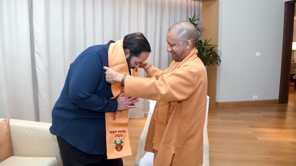 Mumbai: Anant Ambani Pays Courtesy Visit To UP CM Yogi Adityanath, See Pics