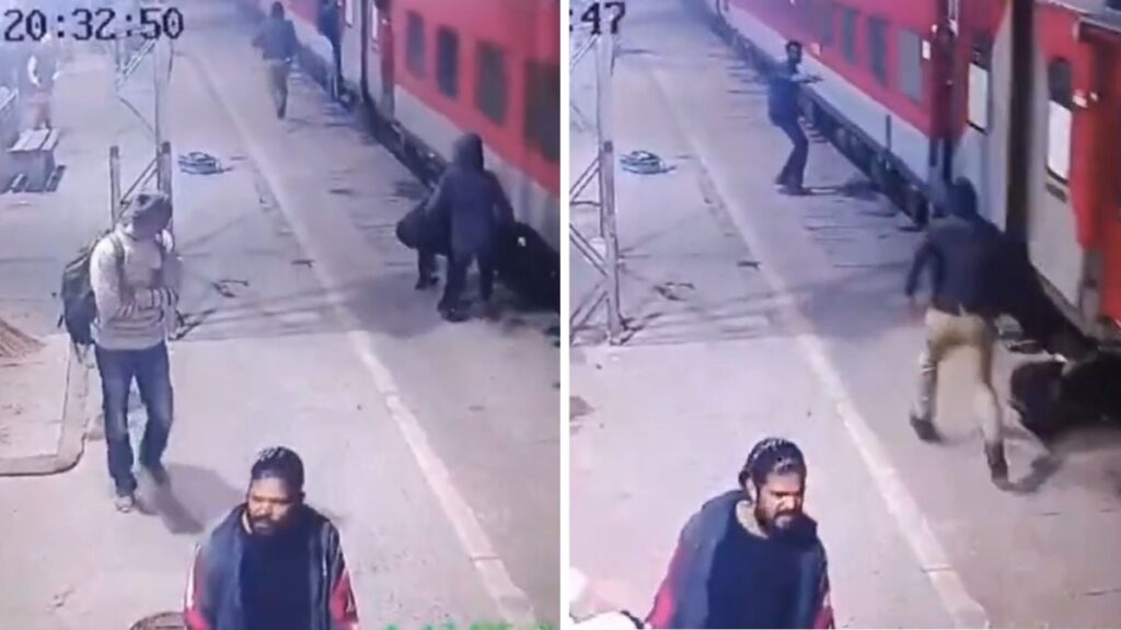 Video: RAF Jawan, Going Home On Leave, Slips Between Moving Train And Platform At Aligarh Railway...