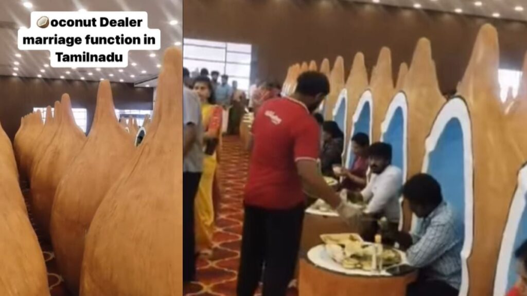 Video Showing Coconut-Shaped Seats At Wedding Feast In Tamil Nadu Goes Viral