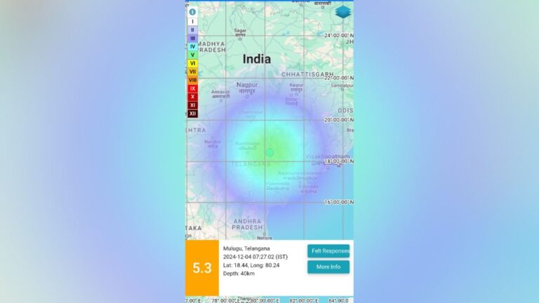 तेलंगाना के मुलुगु जिले में 5.3 तीव्रता का भूकंप आया, किसी के हताहत होने की खबर नहीं; दृश्य सतह