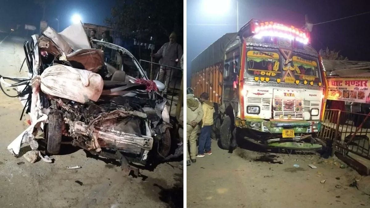 UP: 5 People Killed, 5 Injured In Collision Between Truck & Auto-Rickshaw In Shahjahanpur; Visuals...