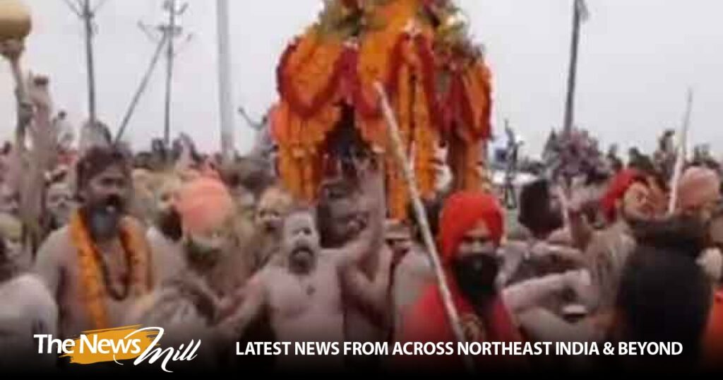 Naga Sadhus of Niranjani, Anand Akharas arrive for first 'Amrit Snan'