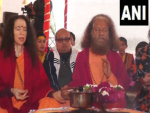 Sadhvi Bhagawati Saraswati performs hawan recalls first 'Amrit Snan' as "divine event"