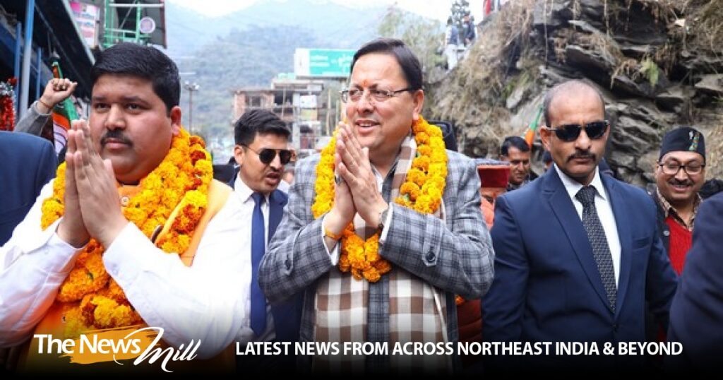 Uttarakhand CM Pushkar Singh Dhami participates in bike rally and public meeting in Karnaprayag