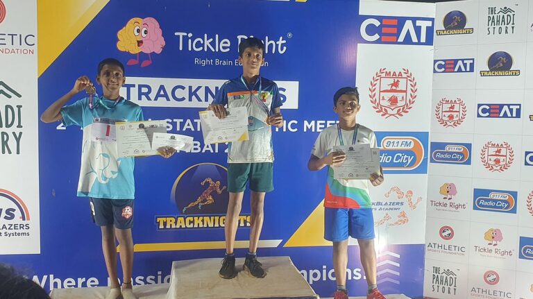 YUG PATIL बैग लड़कों की U-12 श्रेणी में तीन स्वर्ण