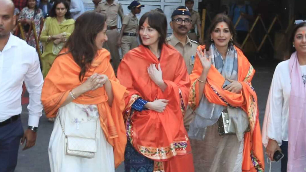 Coldplay Mumbai Concert 2025: Dakota Johnson Visits Siddhivinayak Temple Along With Sonali Bendre...