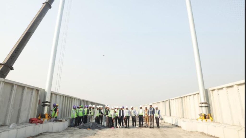 Mumbai-Ahmedabad Bullet Train Corridor Begins Electrification, First Two Steel Masts Installed In...