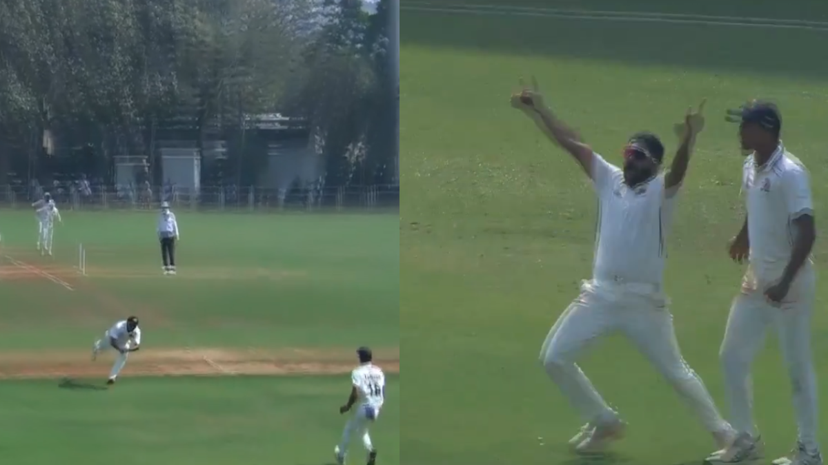 Shardul Thakur Takes Stunning Catch To Dismiss Paras Dogra During Mumbai vs Jammu & Kashmir Ranji Trophy Match; Video