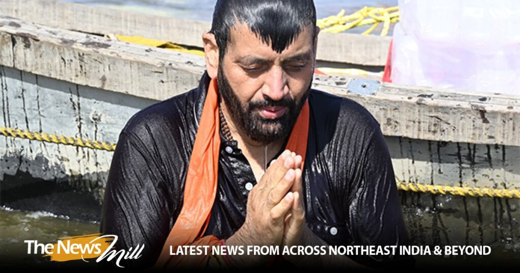 Haryana CM Nayab Singh Saini takes holy dip at Triveni Sangam