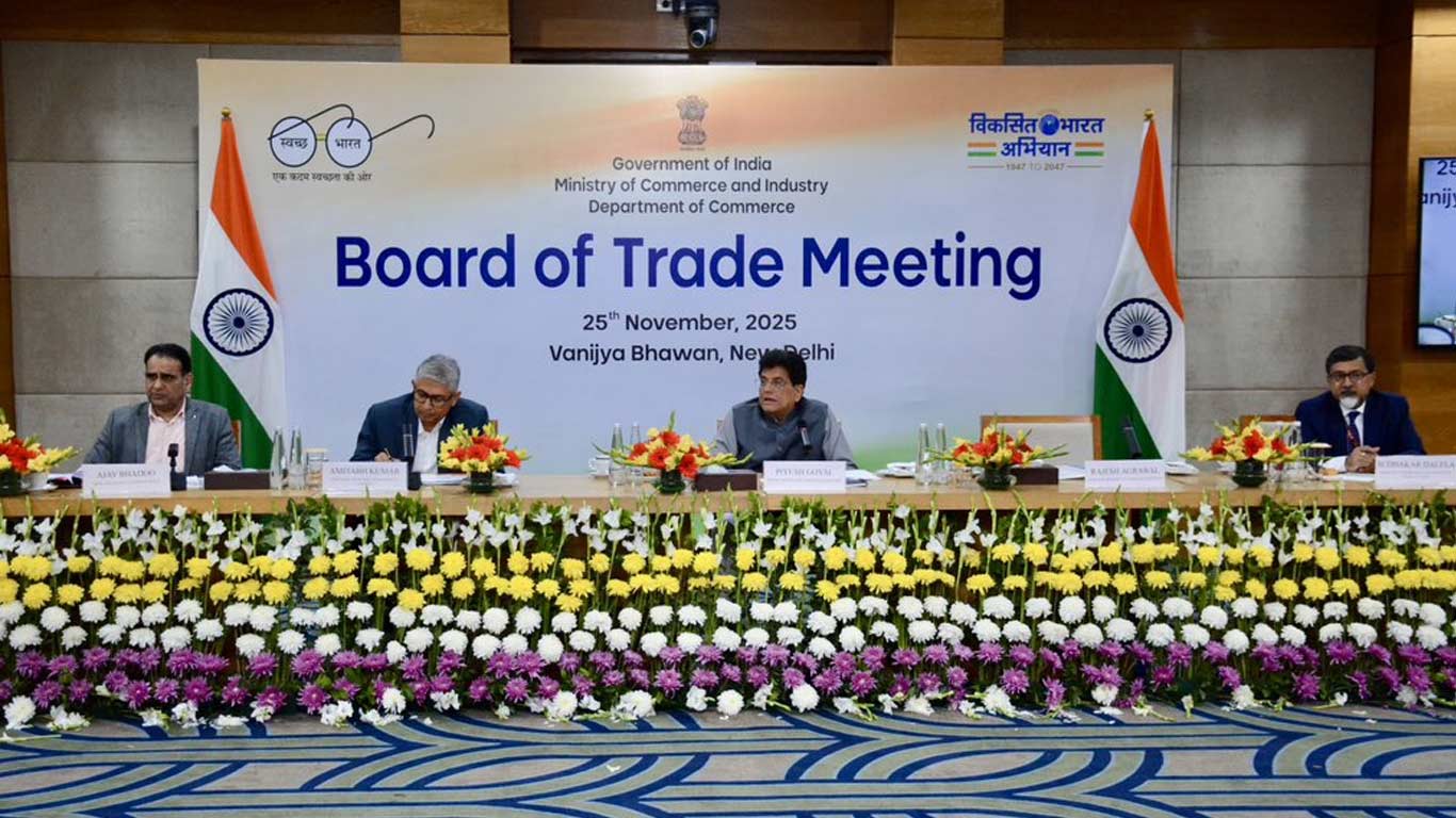 पीयूष गोयल ने बीओटी बैठक में निर्यात विकास रणनीति, एमएसएमई समर्थन और डिजिटल सुधारों पर प्रकाश डाला