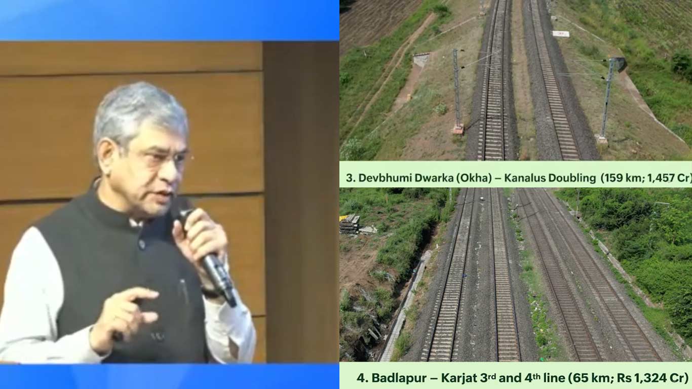 महाराष्ट्र और गुजरात में यात्री और माल ढुलाई को बढ़ावा देने के लिए 2,781 करोड़ रुपये की रेलवे परियोजनाओं को मंजूरी दी गई