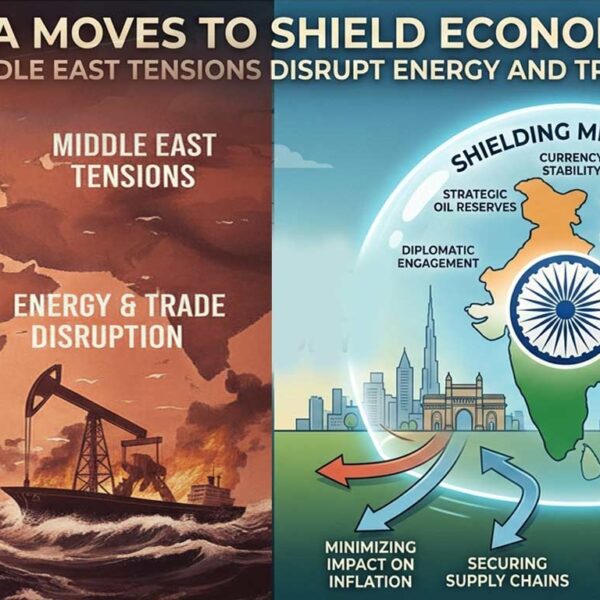 मध्य पूर्व में तनाव के कारण ऊर्जा और व्यापार बाधित होने के कारण भारत अर्थव्यवस्था की रक्षा के लिए आगे बढ़ रहा है